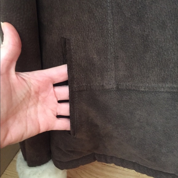 VINTAGE leather suede jacket with fur lining - Picture 5 of 5